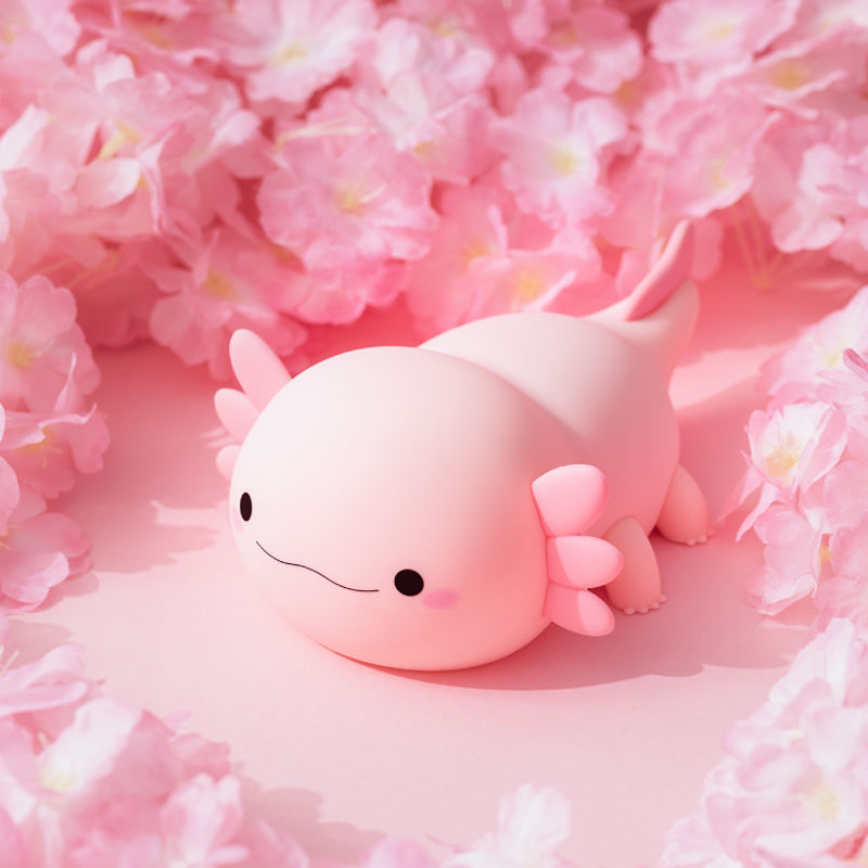 modern table light factory supplied cute cartoon salamander night light soft silicone portable wireless usb charging warm white