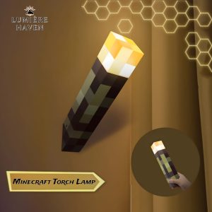 mine craft point flashlight usb rechargeable wall light light up wall torch night lamp